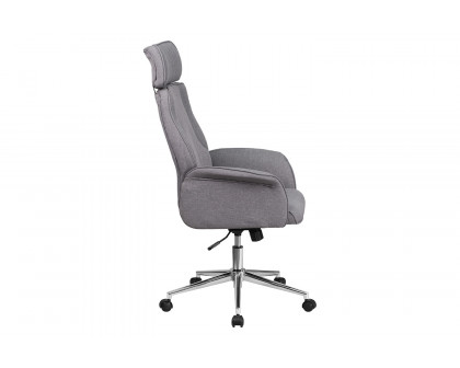 BLNK - Fabric High Back Executive Swivel Office Chair with Chrome Base and Fully Upholstered Arms