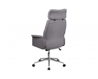 BLNK - Fabric High Back Executive Swivel Office Chair with Chrome Base and Fully Upholstered Arms