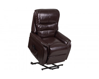 BLNK HERCULES Series LeatherSoft Remote Powered Lift Recliner for Elderly - Brown