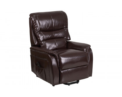 BLNK HERCULES Series LeatherSoft Remote Powered Lift Recliner for Elderly - Brown