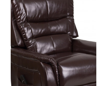 BLNK HERCULES Series LeatherSoft Remote Powered Lift Recliner for Elderly - Brown