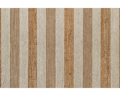 BLNK - Mariah Hand Woven Striped Jute Blend Area Rug in Natural Tones