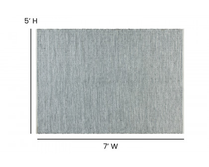 BLNK Abbott Hand Woven Indoor-Outdoor Diamond Pattern Area Rug - Gray, 5'W x 7'L