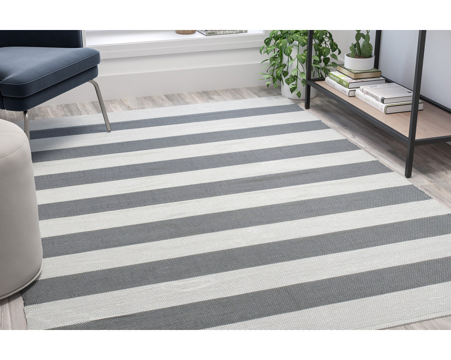 BLNK - Melissa Cabana Style Striped Hand Woven Indoor-Outdoor Stain Resistant Area Rug