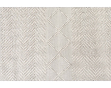 BLNK Melissa Geometric Hand Woven Area Rug - Ivory/White, 5'W x 7'L