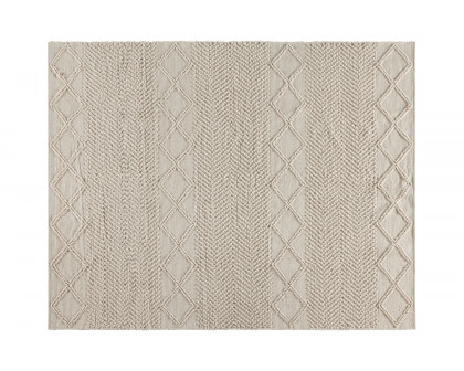 BLNK Melissa Geometric Hand Woven Area Rug - Ivory/White, 8'W x 10'L