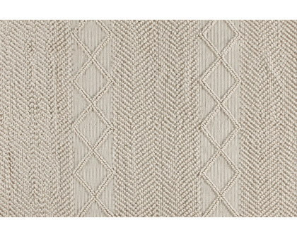 BLNK Melissa Geometric Hand Woven Area Rug - Ivory/White, 8'W x 10'L