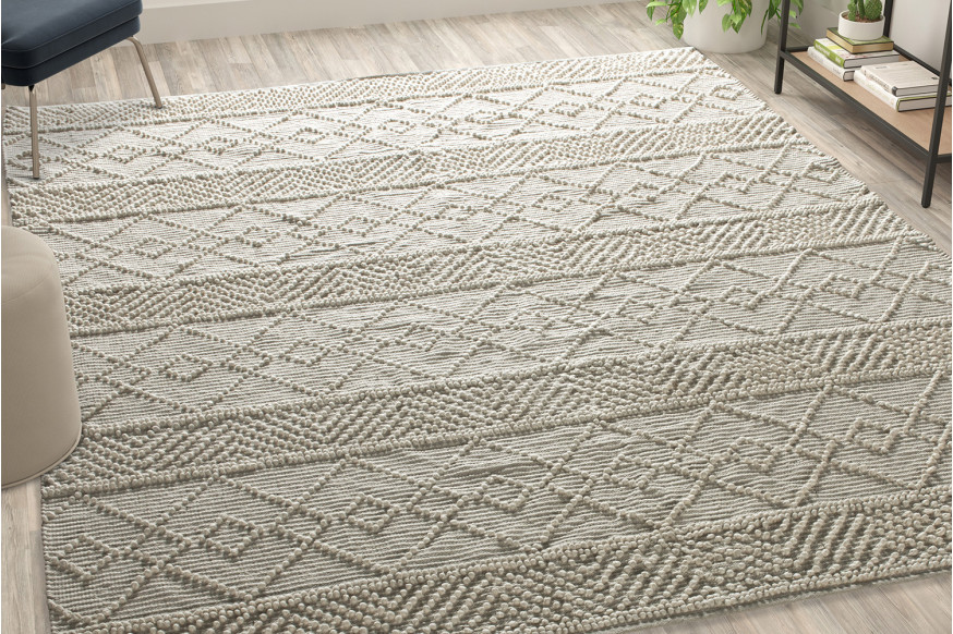 BLNK™ Melissa Geometric Hand Woven Area Rug - Ivory, 8'W x 10'L