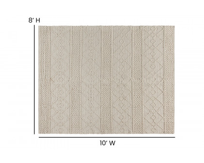 BLNK™ Melissa Geometric Hand Woven Area Rug - Ivory, 8'W x 10'L