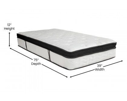 BLNK Capri Comfortable Sleep Memory Foam and Pocket Spring Mattress - Twin Size