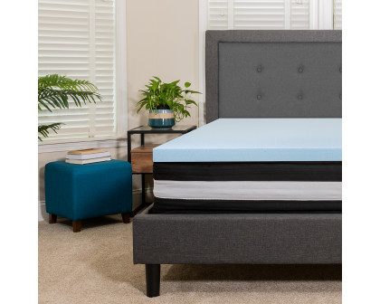 BLNK Capri Comfortable Sleep 12" Foam Pocket Spring Mattress and 2" Gel Memory Foam Topper Bundle