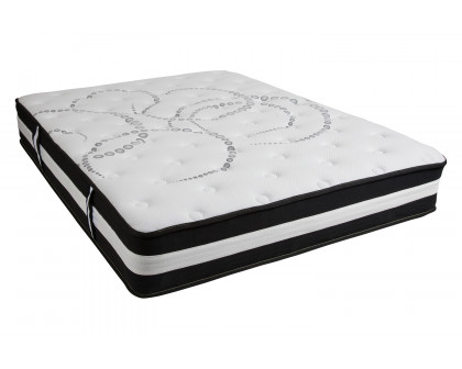 BLNK Capri Comfortable Sleep 12" Foam Pocket Spring Mattress and 2" Gel Memory Foam Topper Bundle - Queen Size