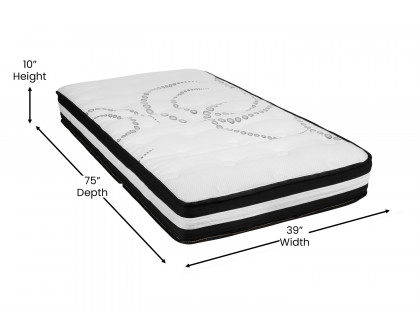 BLNK Capri Comfortable Sleep 10" Hybrid Pocket Spring Mattress - Twin Size