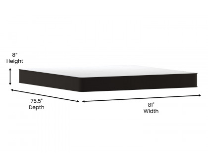 BLNK Capri Comfortable Sleep 8" Foam and Innerspring Hybrid Mattress - King Size