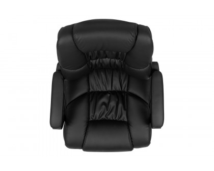 BLNK Flash Fundamentals LeatherSoft Swivel Office Chair with Padded Arms - Black