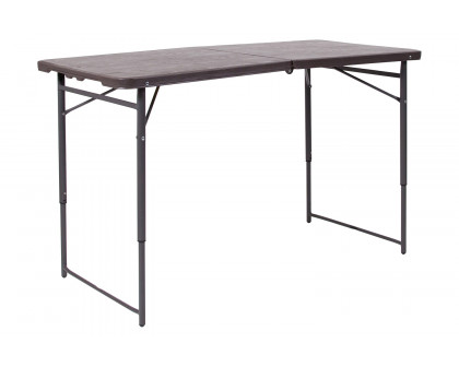 BLNK Mills Plastic Adjustable Folding Table with Carrying Handle