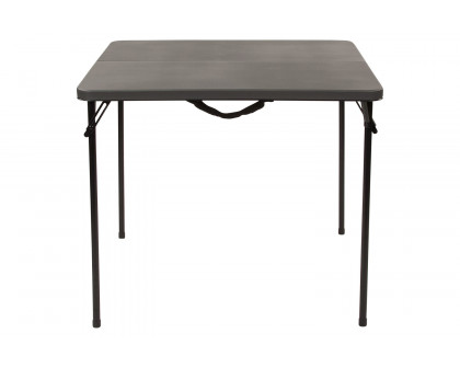 BLNK™ Dunham Square Plastic Folding Table with Carrying Handle - Dark Gray