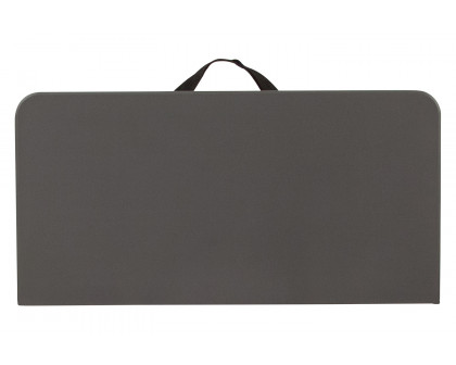 BLNK™ Dunham Square Plastic Folding Table with Carrying Handle - Dark Gray