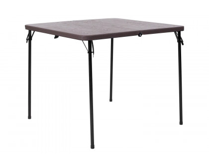 BLNK Dunham Square Plastic Folding Table with Carrying Handle