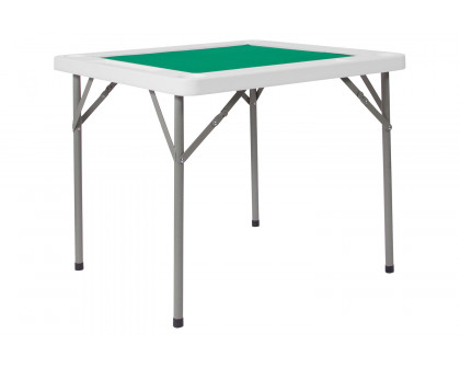 BLNK - Silas Square 4-Player Folding Card Game Table with Green Playing Surface and Cup Holders