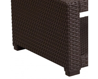 BLNK™ Seneca Faux Rattan Coffee Table - Chocolate Brown