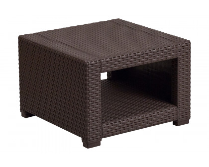 BLNK - Seneca Faux Rattan End Table