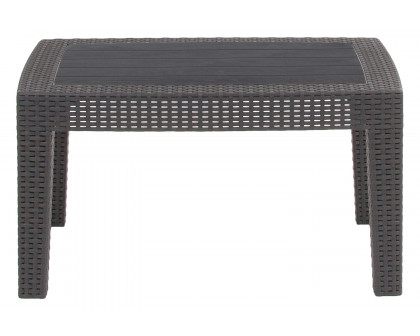 BLNK™ Seneca Faux Rattan Coffee Table - Dark Gray