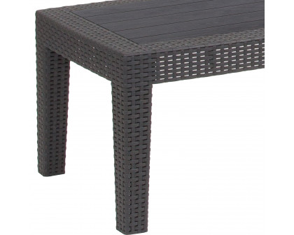 BLNK™ Seneca Faux Rattan Coffee Table - Dark Gray