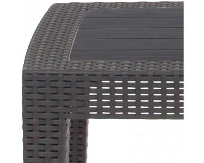 BLNK™ Seneca Faux Rattan Coffee Table - Dark Gray