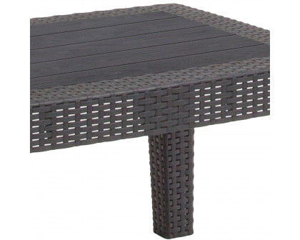 BLNK™ Seneca Faux Rattan Coffee Table - Dark Gray