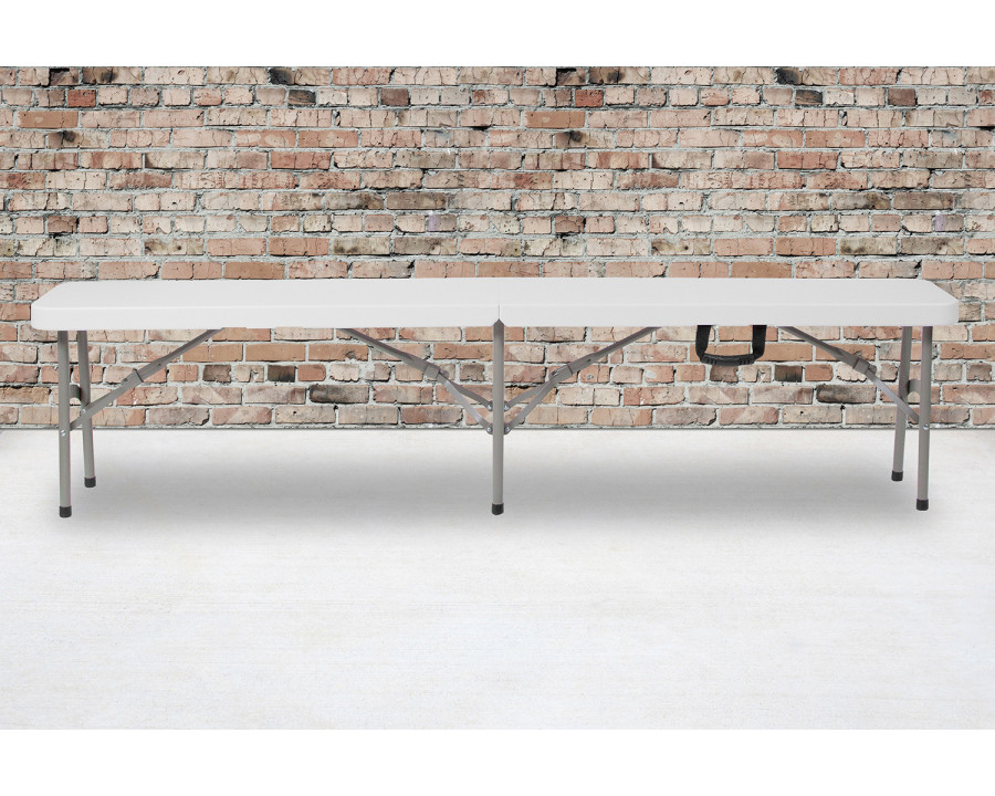 BLNK - Atlas Bi-Fold Granite White Folding Bench with Carrying Handle