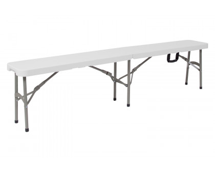 BLNK - Atlas Bi-Fold Granite White Folding Bench with Carrying Handle