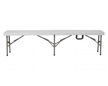 BLNK - Atlas Bi-Fold Granite White Folding Bench with Carrying Handle