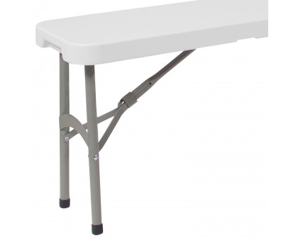 BLNK - Atlas Bi-Fold Granite White Folding Bench with Carrying Handle