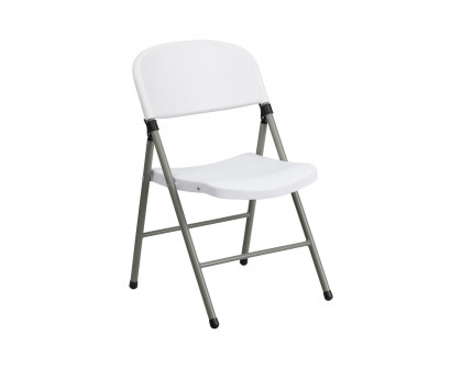 BLNK - HERCULES Series Plastic Folding Chair with Gray Frame