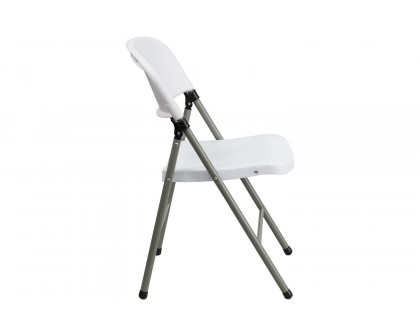 BLNK - HERCULES Series Plastic Folding Chair with Gray Frame