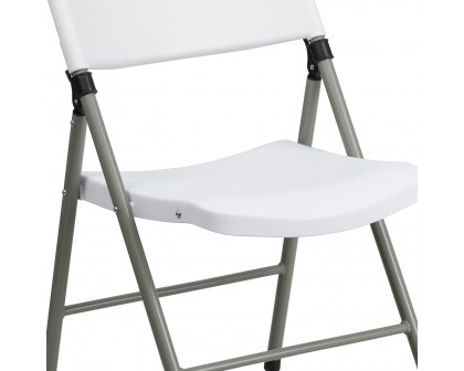 BLNK - HERCULES Series Plastic Folding Chair with Gray Frame