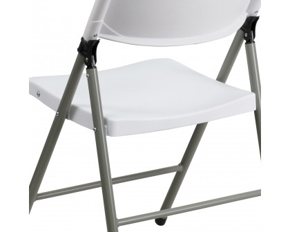 BLNK - HERCULES Series Plastic Folding Chair with Gray Frame