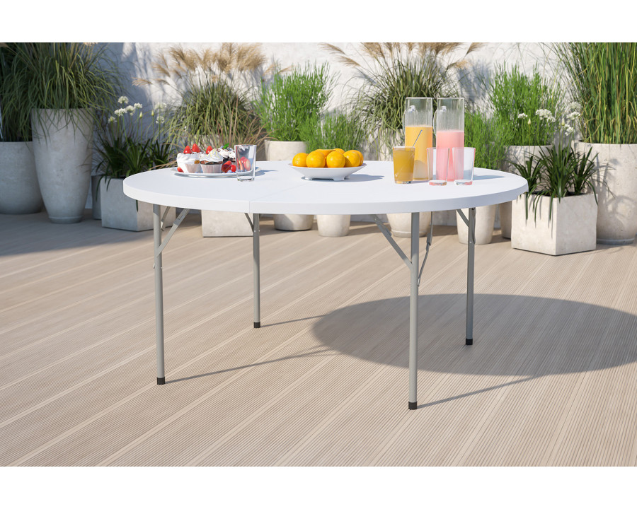 BLNK Elon Style 2 Round Plastic Split Folding Table