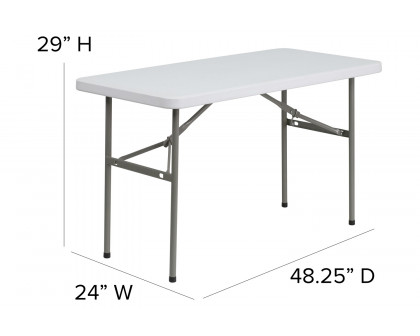 BLNK Elon Plastic Folding Table - 4'L