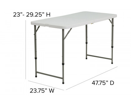 BLNK - Elon Plastic Adjustable Bi-Fold Folding Table