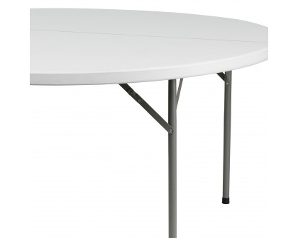 BLNK Elon Style 1 Round Plastic Split Folding Table - 5'D