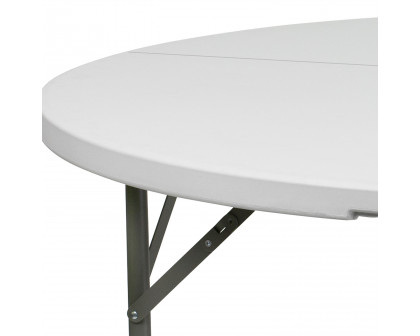 BLNK Elon Style 1 Round Plastic Split Folding Table - 5'D