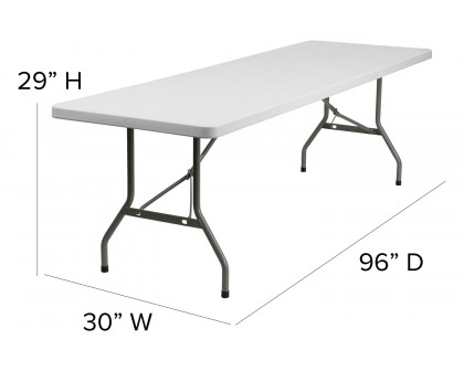 BLNK™ Elon Plastic Folding Table - 8'L