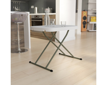 BLNK Elon Commercial Indoor-Outdoor Plastic Adjustable Height Folding Table