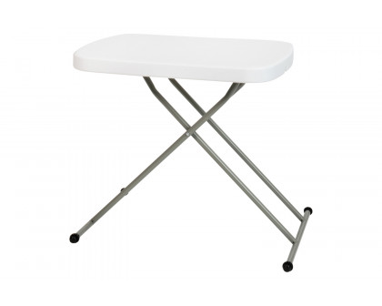 BLNK Elon Commercial Indoor-Outdoor Plastic Adjustable Height Folding Table - 26"L