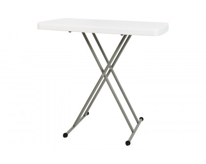 BLNK Elon Commercial Indoor-Outdoor Plastic Adjustable Height Folding Table - 30"H