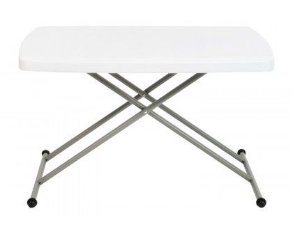 BLNK Elon Commercial Indoor-Outdoor Plastic Adjustable Height Folding Table - 30"H