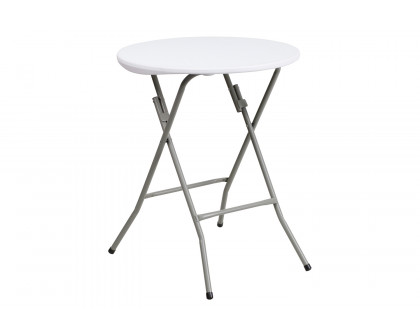 BLNK Elon Round Plastic Solid Folding Table - 2'D