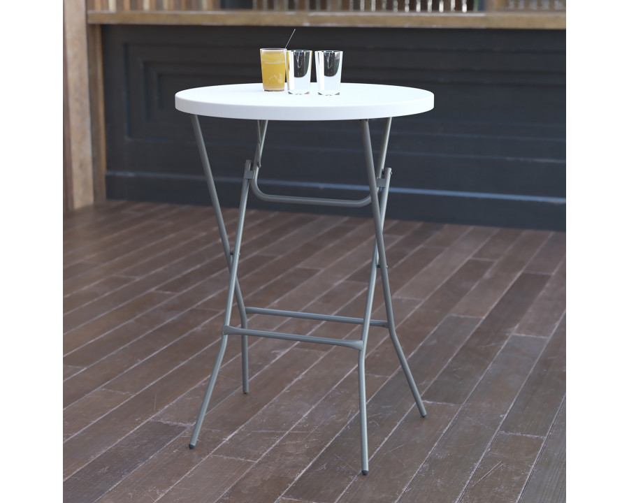 BLNK - Elon Round Plastic Bar Height Folding Table